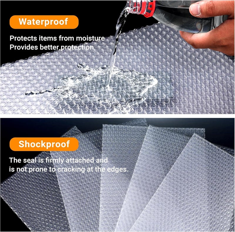 WENQUIT 50PCS Clear Bubble Pouches Wrap Bags, 10 x 14 Inch Bubble Out Bag Pouch for Packing & Shipping, Double Layer Bubble Cushion Wrap Bags Protective Bubble Pouches Bags for Moving and Storage - Image 3